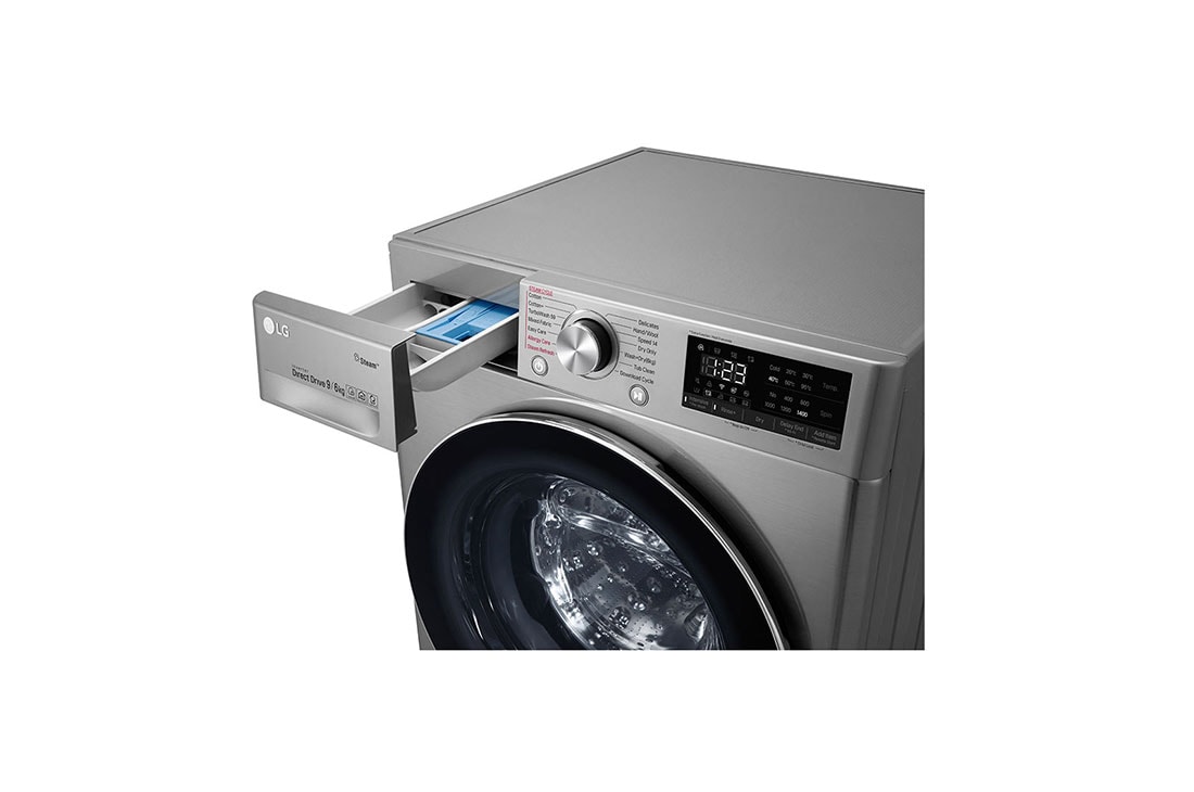 LG 1-9 kg /1-6 kg Kuivaavat pesukoneet kanssa Steam+, AI DD ja TurboWash™. Wi-Fi, CV70V6S1B, thumbnail 6