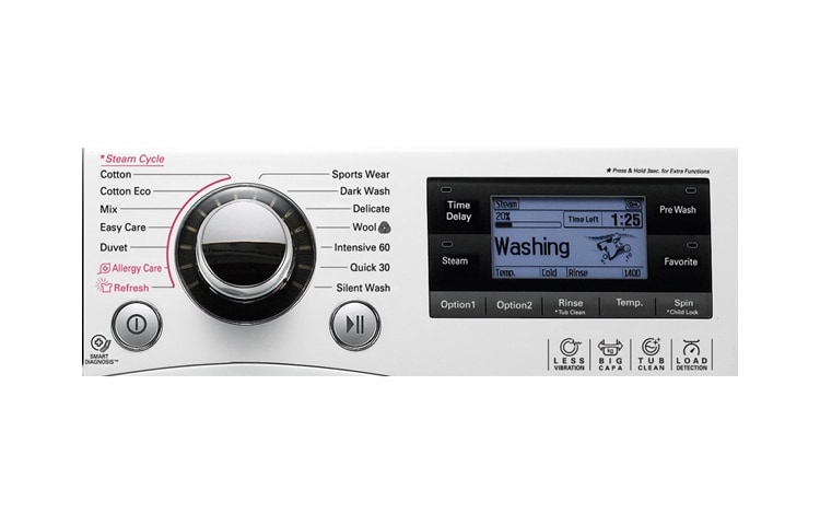 LG 1-12 kg Steam 6 Motion Direct Drive, pesukoneet, F1495BDSA, thumbnail 4