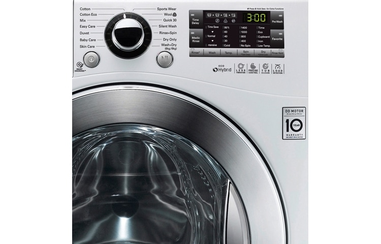 LG 1-8 kg 6 Motion Direct Drive -kuivaava pesukone, energialuokka A+++ (A), F14A8YD, thumbnail 2