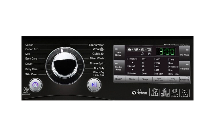 LG 1-8 kg /1-6kg 6-Motion Direct Drive, kuivaavat pesukoneet, F14A8YD6, thumbnail 4