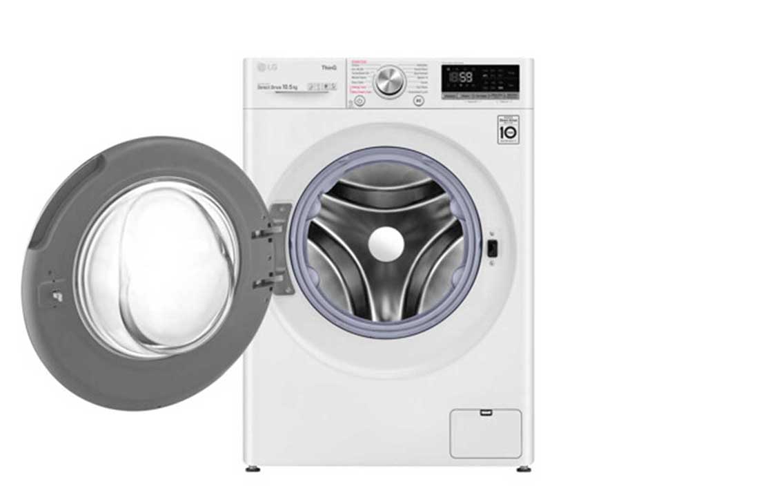 LG 10.5 kg Pyykinpesukone(Valkoinen) - Steam, TurboWash™. AI DD™ , Smart Diagnosis™ - Wi-Fi-yhteys, F6WV710S1W, thumbnail 2