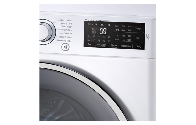 LG 1-7 kg / 1-4 kg 6 Motion Direct Drive kuivaavat pesukoneet, 45 cm syvä, NFC, FH2U2HDM1N, thumbnail 3