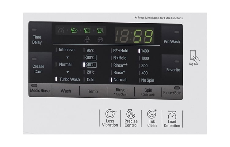 LG 1-7 kg Turbo Wash, Direct Drive pesukone, FH4A8QDN2, thumbnail 5