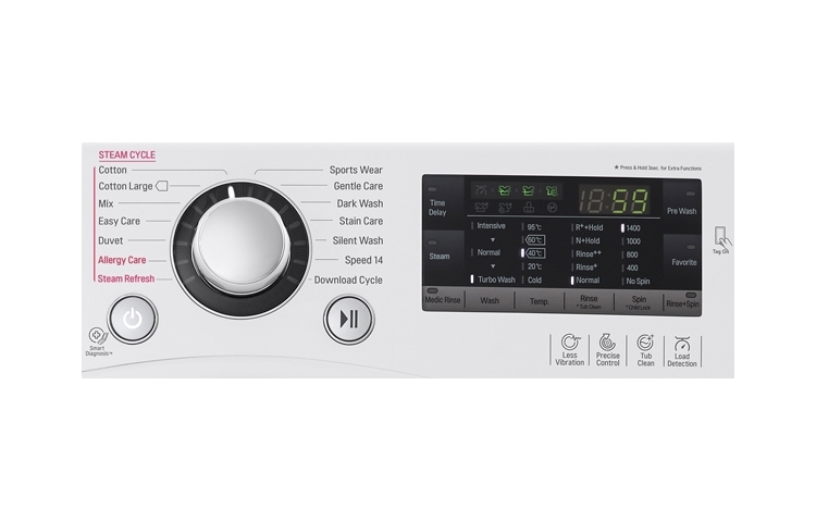 LG 1-7 kg Höyry Turbo Wash, Direct Drive pesukone, FH4A8QDS2, thumbnail 8