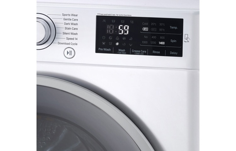 LG 1-8 kg Turbo Wash Direct Drive pesukone, FH4U2TDN0, thumbnail 4