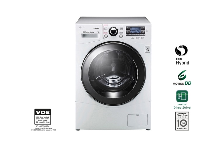 LG 1-12 kg /1-8 kg True Steam™ 6 Motion Direct Drive, kuivaavat pesukoneet, FH695BDH2N, thumbnail 1