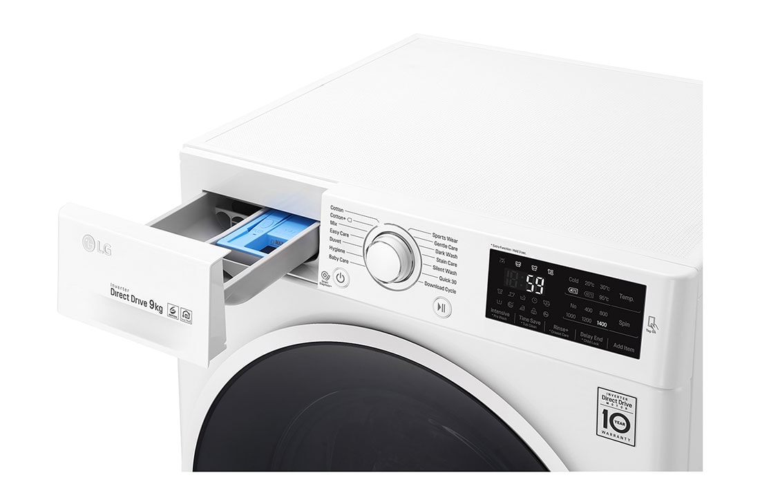 LG 1-9 kg 6 Motion Direct Drive pesukone & NFC, energialuokka A+++ ( -20%), F4J6VN0W, thumbnail 4