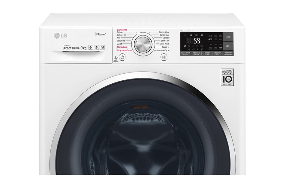 LG 1-9 kg TurboWash™ & SpaSteam, Wi-Fi, 6 Motion Direct Drive pesukone, energialuokka A+++ ( -30%), F14AW9S2, thumbnail 4