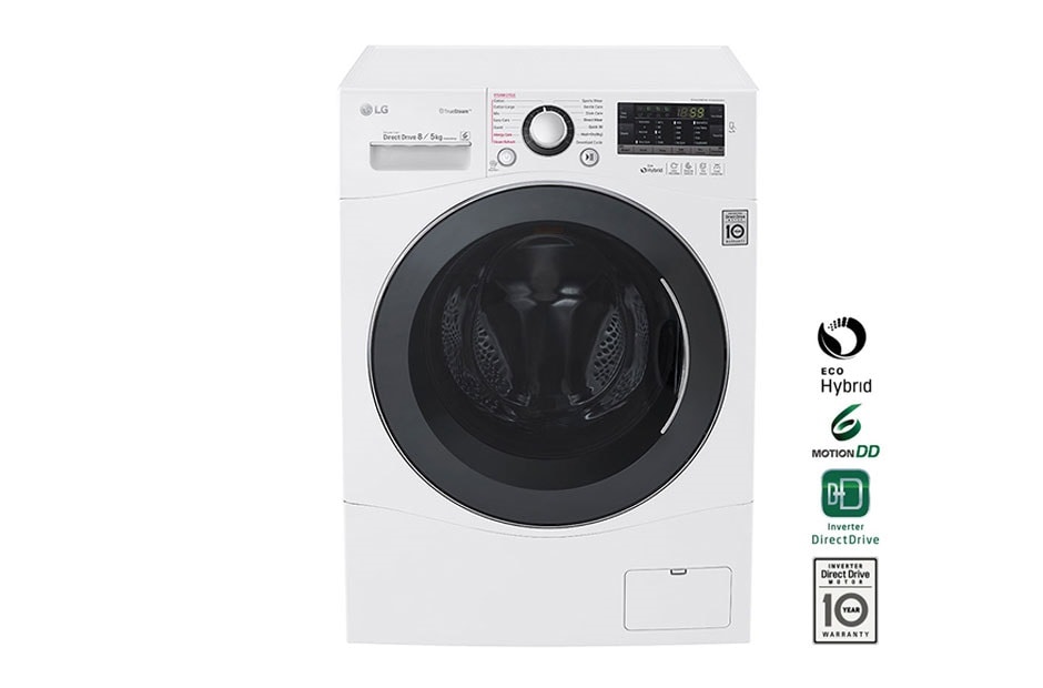 LG 1-8 kg / 1-5 kg True Steam™ 6 Motion Direct Drive -kuivaava pesukone, FH4A8TDH2N