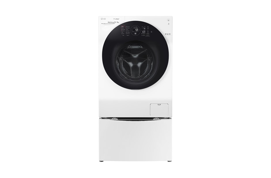 LG 1-12 kg / 1-8 kg LG TWINWash™ True Steam™ & 6 Motion Direct Drive. Yhdistetty pesu ja kuivaus Wi-Fi ja Miniwash, FH6G1BCH2NW, thumbnail 2