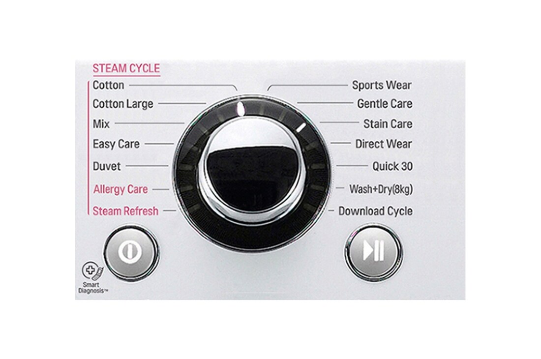 LG 1-12 kg /1-8 kg True Steam™ 6 Motion Direct Drive, kuivaavat pesukoneet, FH128TWH, thumbnail 3