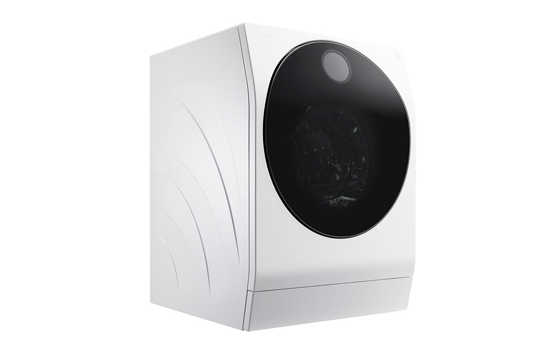 LG 12 kg / 7 kg LG SIGNATURE  Kuivaava pesukone(Valkoinen) - Steam, Energialuokka A, TurboWash™, Auto Dose, Smart Diagnosis™ - Wi-Fi-yhteys, LSWD100_Left Perspective_view, LSWD100, thumbnail 5