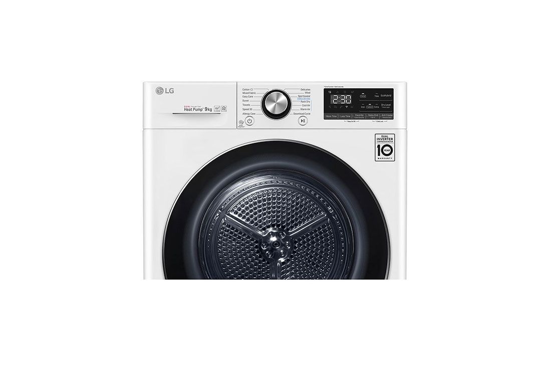 LG 9-kg DUAL Inverter Heat Pump™ Eco-Hybridikuivain Lämpöpumpputekniikalla, RV9DN9029, thumbnail 6