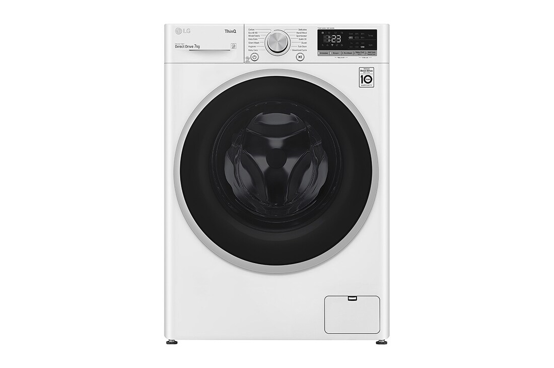LG 7 kg Pyykinpesukone(Valkoinen) - Energialuokka E, AI DD™, Smart Diagnosis™ - Wi-Fi-yhteys, P4A3QN1WS