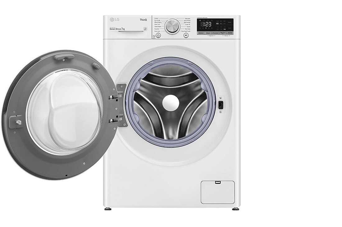LG 7 kg Pyykinpesukone(Valkoinen) - Energialuokka E, AI DD™, Smart Diagnosis™ - Wi-Fi-yhteys, P4A3QN1WS, thumbnail 2