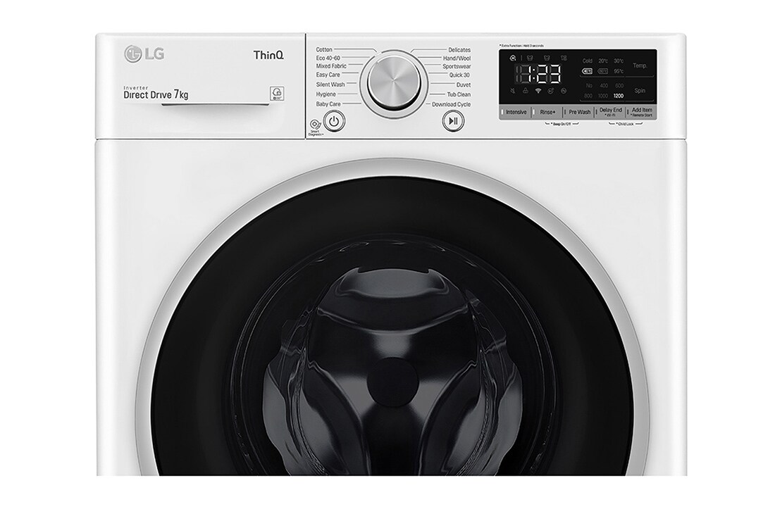 LG 7 kg Pyykinpesukone(Valkoinen) - Energialuokka E, AI DD™, Smart Diagnosis™ - Wi-Fi-yhteys, P4A3QN1WS, thumbnail 4