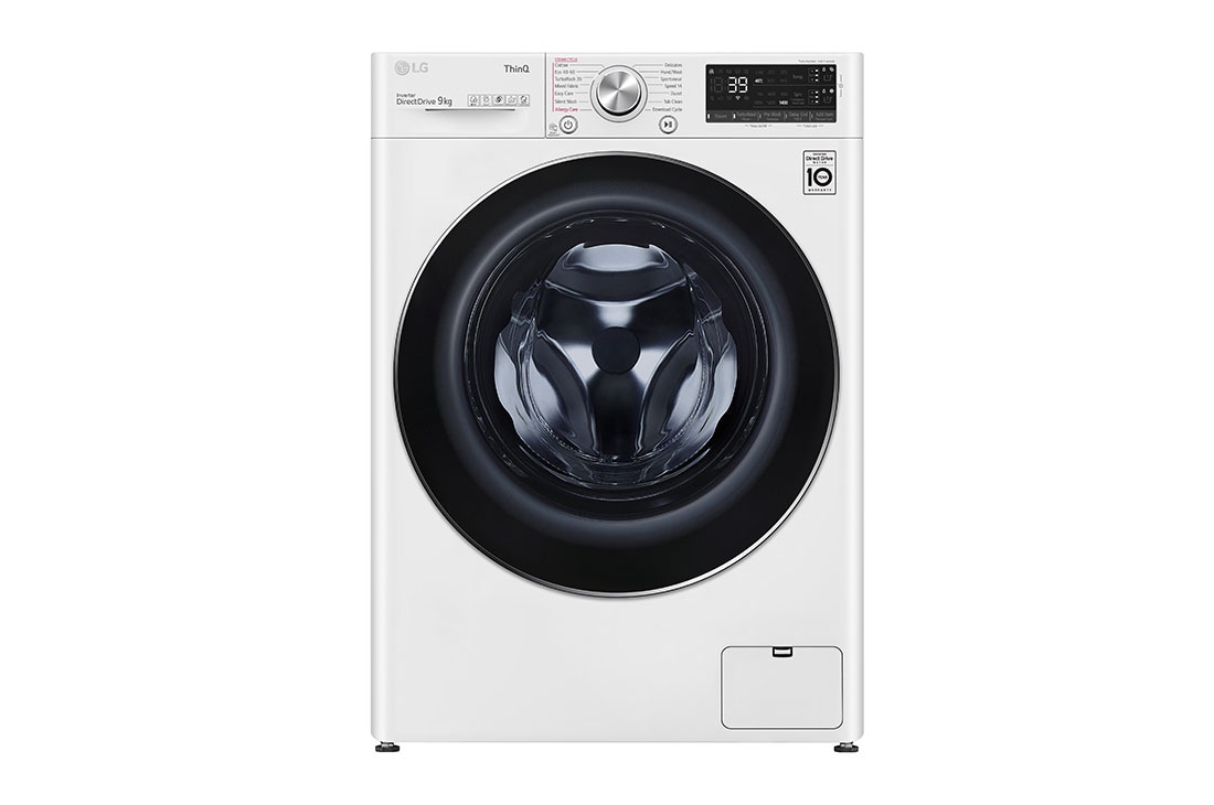 LG 9 kg Pyykinpesukone(Valkoinen) - Auto Dose, Steam, Energialuokka A, TurboWash360™, AI DD™, Smart Diagnosis™ - Wi-Fi-yhtey, FV94VNS2QA, FV94VNS2QA