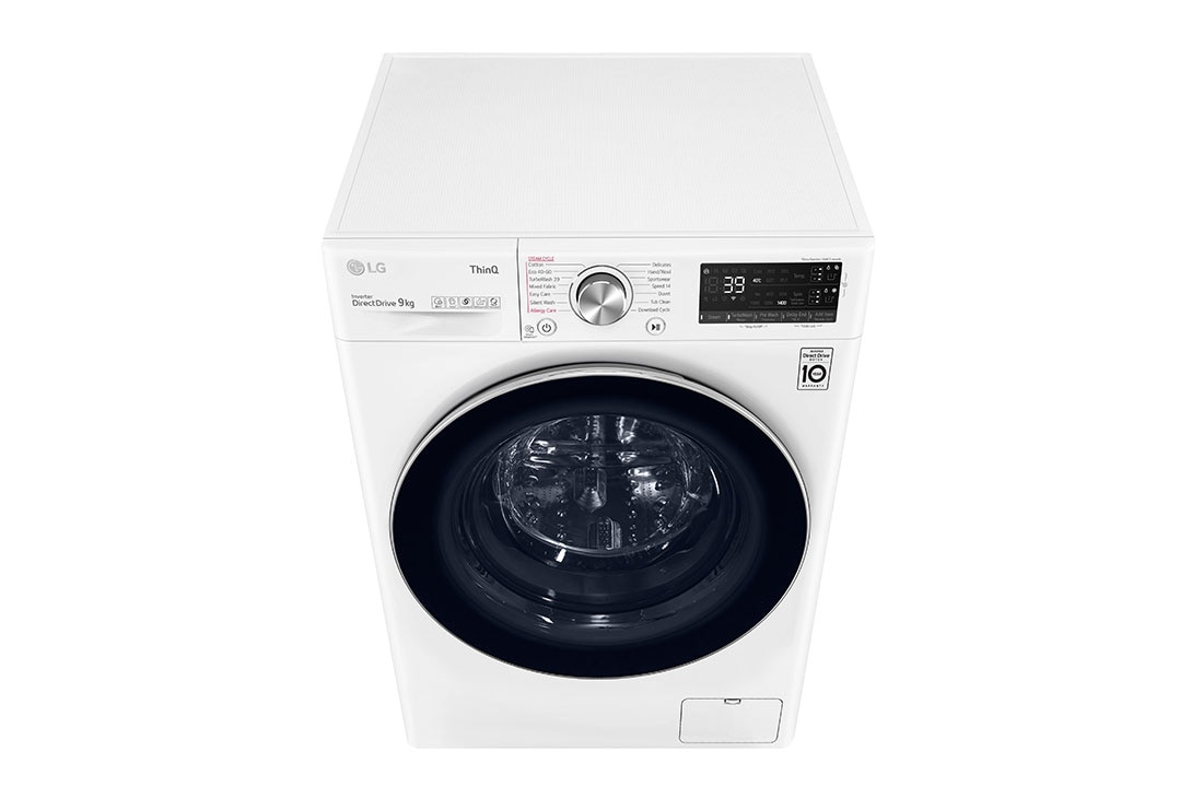 LG 9 kg Pyykinpesukone(Valkoinen) - Auto Dose, Steam, Energialuokka A, TurboWash360™, AI DD™, Smart Diagnosis™ - Wi-Fi-yhtey, FV94VNS2QA, FV94VNS2QA, thumbnail 9
