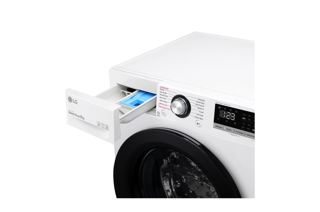 LG 9 kg Pyykinpesukone(Valkoinen) - Steam, Energialuokka B, AI DD™, Smart Diagnosis™, FV50VNS3E, thumbnail 5