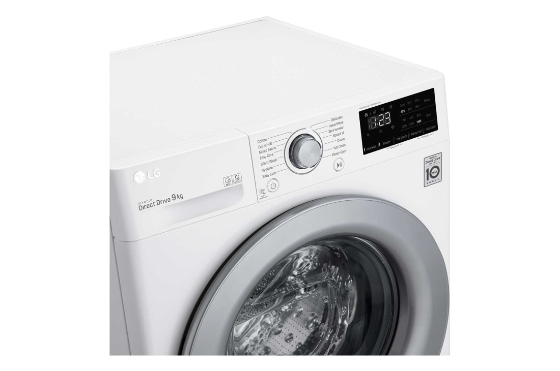 LG 9 kg Pyykinpesukone(Valkoinen) - Energialuokka D, AI DD™, Smart Diagnosis™, P4A3VN3W, thumbnail 7