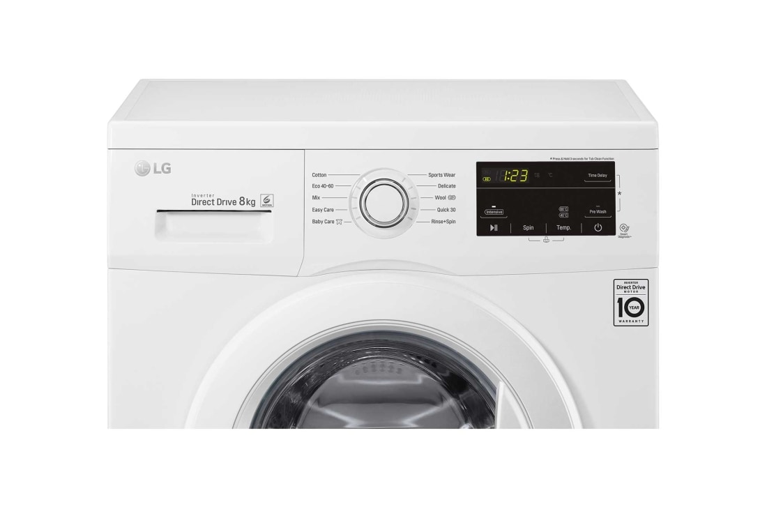 LG 8 kg Pyykinpesukone(Valkoinen) - Energialuokka D, Smart Diagnosis™, P4AMTN0W, thumbnail 4