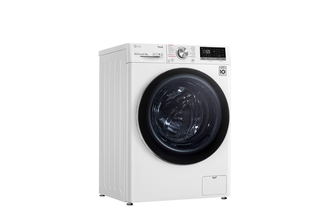 LG 9 kg / 6 kg Kuivaava pesukone(Valkoinen) - Steam, Energialuokka E, TurboWash™, AI DD™, Smart Diagnosis™ - Wi-Fi-yhteys, CV50V6S2EE, CV50V6S2EE, thumbnail 8