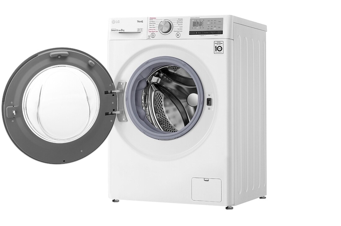 LG 8 kg Pyykinpesukone(Valkoinen) - Steam, Energialuokka D, AI DD™, Smart Diagnosis™ - Wi-Fi-yhteys, W4WV408S1W, thumbnail 12