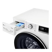 LG 9 kg / 6 kg Kuivaava pesukone(Valkoinen) - Steam, Energialuokka E, AI DD™, Smart Diagnosis™ - Wi-Fi-yhteys, k4dv409s1we, K4DV409S1WE, thumbnail 5