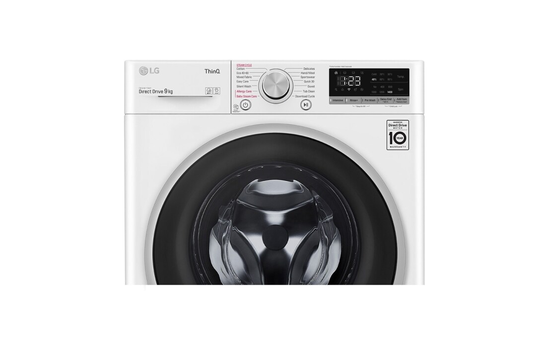 LG 9 kg Pyykinpesukone(Valkoinen) - Steam, Energialuokka D, AI DD™, Smart Diagnosis™ - Wi-Fi-yhteys, K4WV409S1W, thumbnail 4