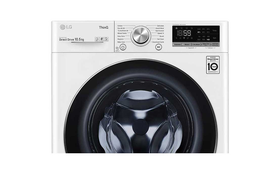 LG 10.5 kg Pyykinpesukone(Valkoinen) -  Energialuokka B, TurboWash™. AI DD™ , Smart Diagnosis™ - Wi-Fi-yhteys, K4WV710N1W, thumbnail 4