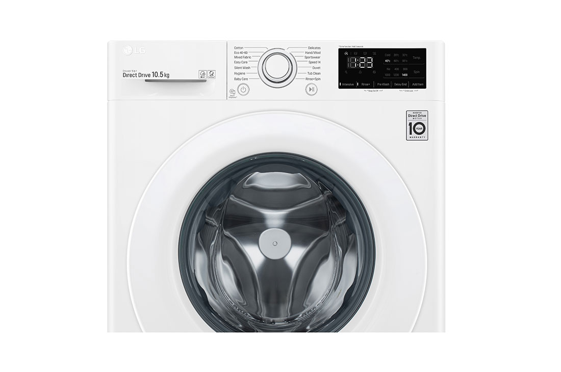 LG 10.5 kg Pyykinpesukone(Valkoinen) -  Energialuokka B, AI DD™ , Smart Diagnosis™, F4WV210N0W, F4WV210N0W, thumbnail 4