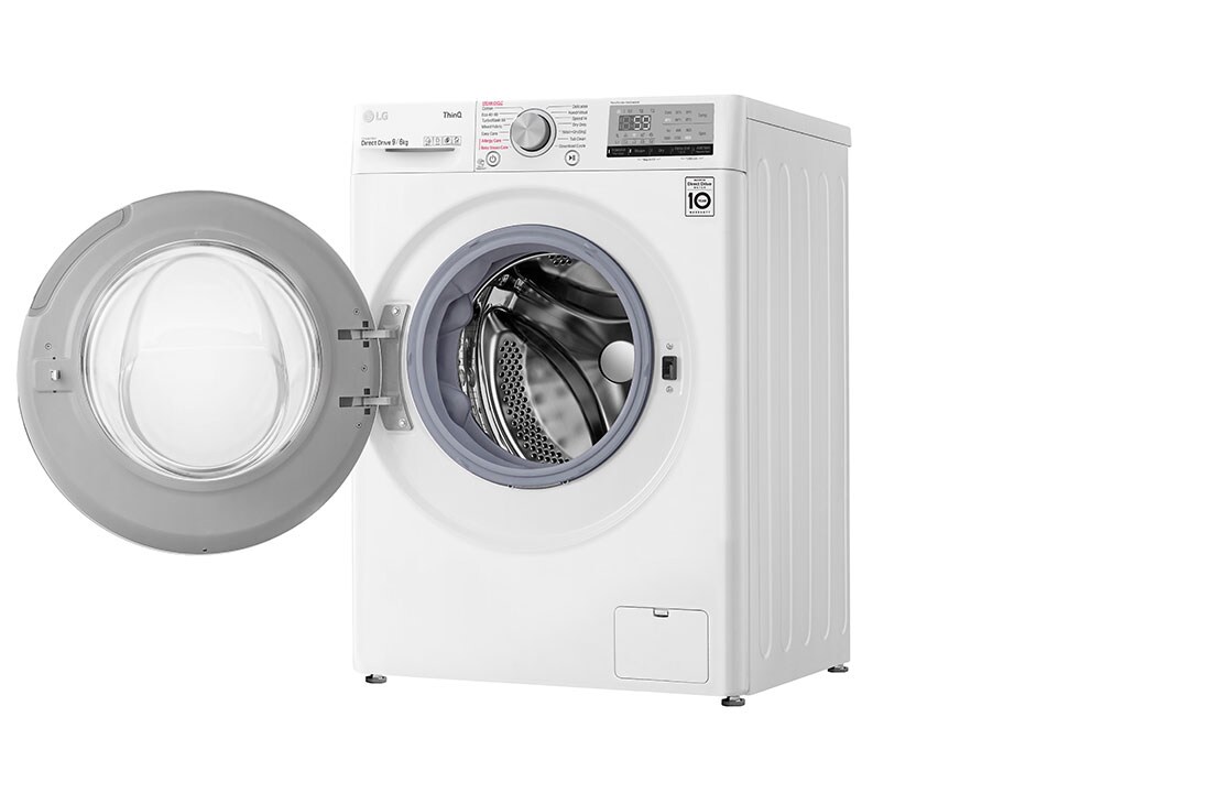 LG 9 kg / 6 kg Kuivaava pesukone(Valkoinen) - Steam, Energialuokka E, TurboWash™. AI DD™ , Smart Diagnosis™ - Wi-Fi-yhteys, K4DV709H0W, K4DV709H0W, thumbnail 13