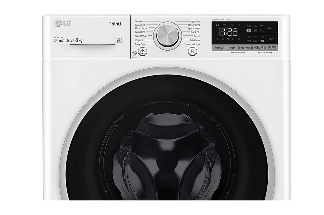 LG 8 kg Pyykinpesukone(Valkoinen) - Energialuokka C, AI DD™, Smart Diagnosis™ - Wi-Fi-yhteys, P4AOTN1WE, thumbnail 4
