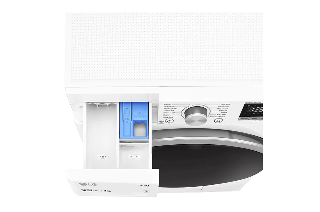 LG 8 kg Pyykinpesukone(Valkoinen) - Energialuokka C, AI DD™, Smart Diagnosis™ - Wi-Fi-yhteys, P4AOTN1WE, thumbnail 6