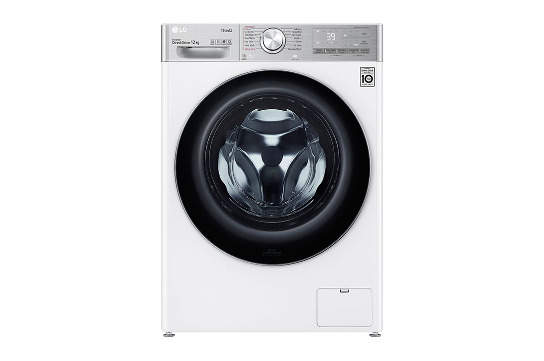 LG 12 kg Pyykinpesukone(Valkoinen) - Steam+, Energialuokka A, , TurboWash360™, AI DD™, Smart Diagnosis™ - Wi-Fi-yhtey, P4AVBS2WE, P4AVBS2WE