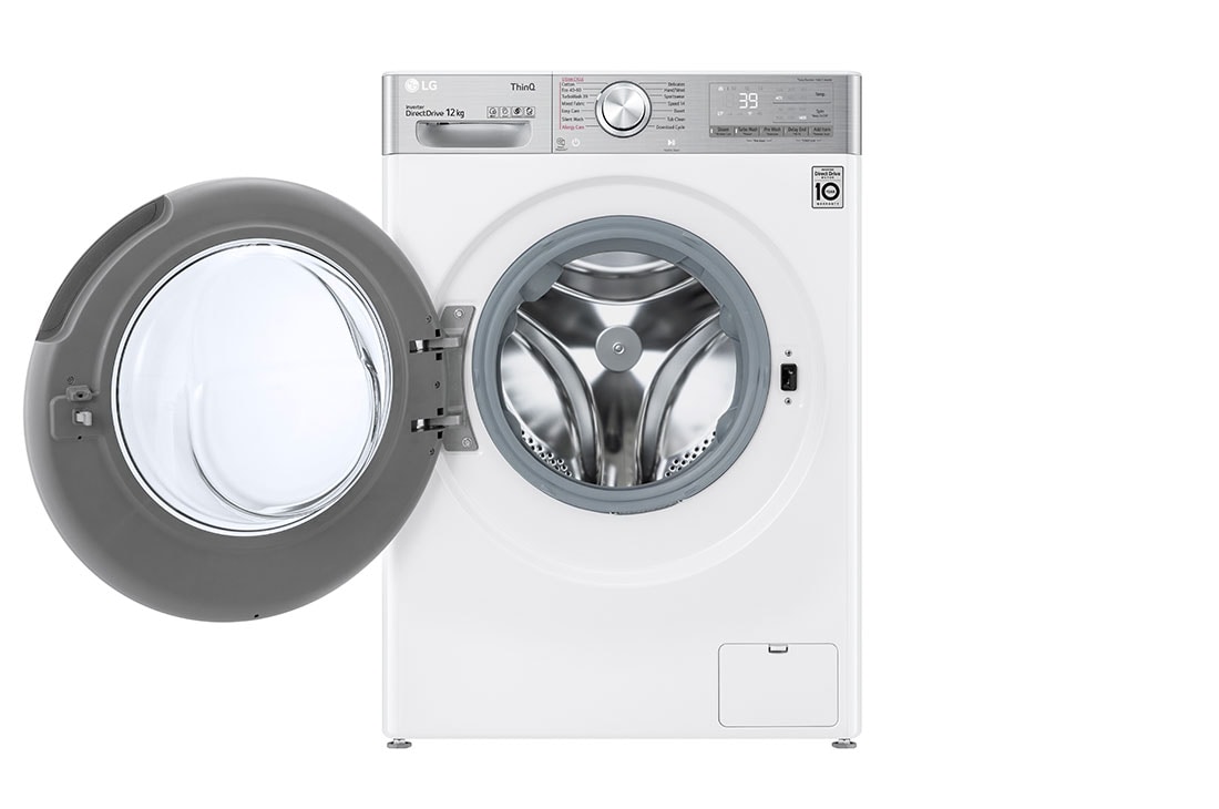 LG 12 kg Pyykinpesukone(Valkoinen) - Steam+, Energialuokka A, , TurboWash360™, AI DD™, Smart Diagnosis™ - Wi-Fi-yhtey, P4AVBS2WE, P4AVBS2WE, thumbnail 2