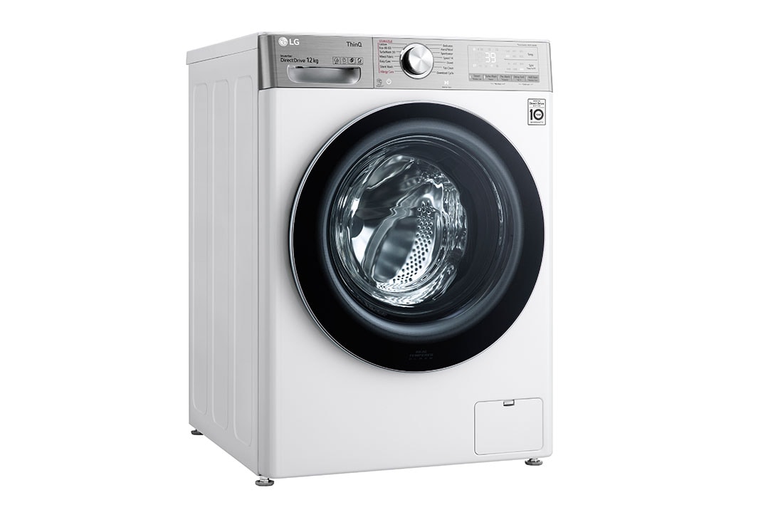 LG 12 kg Pyykinpesukone(Valkoinen) - Steam+, Energialuokka A, , TurboWash360™, AI DD™, Smart Diagnosis™ - Wi-Fi-yhtey, P4AVBS2WE, P4AVBS2WE, thumbnail 10