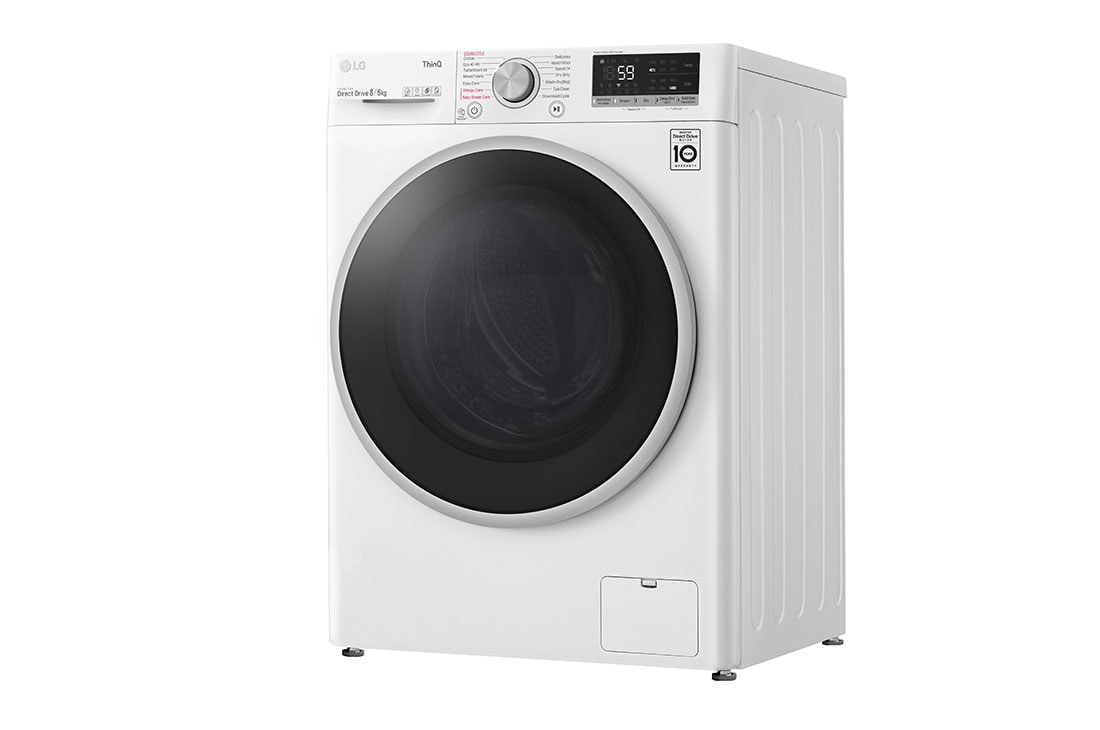 LG 8 kg / 6 kg Kuivaava pesukone(Valkoinen) - Energialuokka E, AI DD™, Smart Diagnosis™ - Wi-Fi-yhteys, P4AOTH1WE, P4AOTH1WE, thumbnail 12