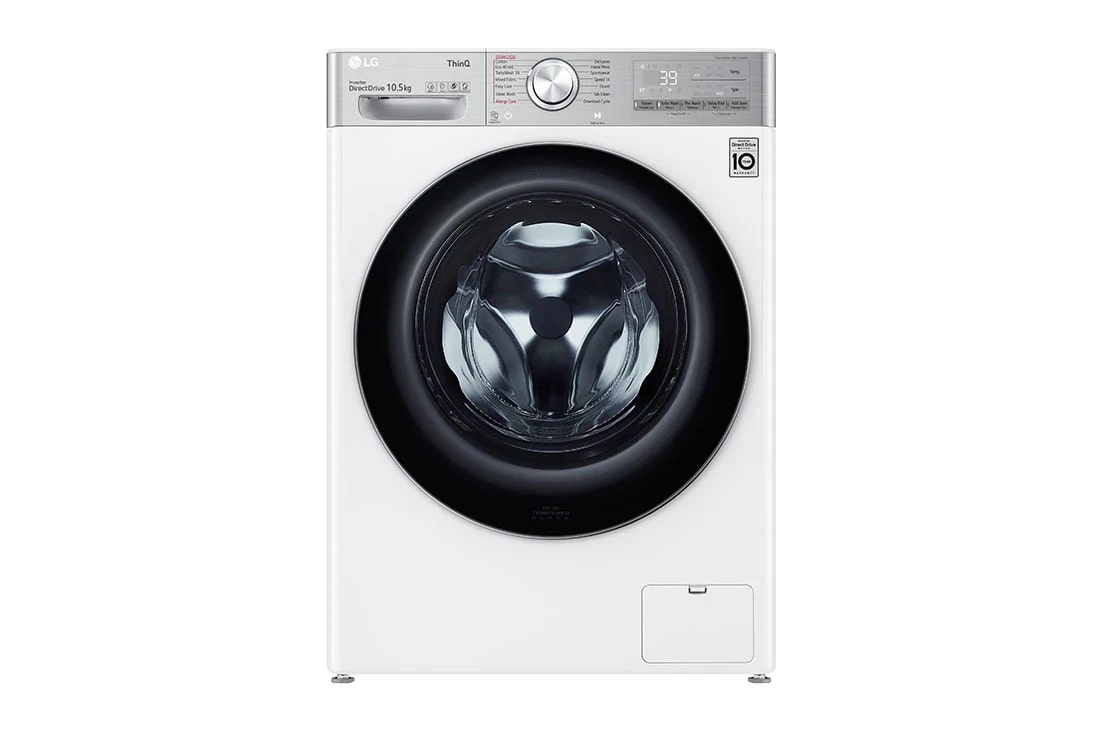 LG 10.5 kg Pyykinpesukone(Valkoinen) - Steam+, Energialuokka A, , TurboWash360™, AI DD™, Smart Diagnosis™ - Wi-Fi-yhteys, P4AVJS2WE, P4AVJS2WE