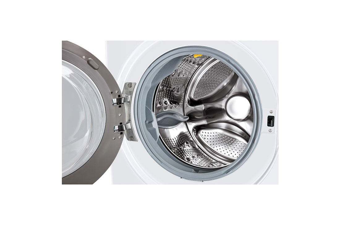 LG 17 kg Pyykinpesukone(Valkoinen) - Energialuokka E, TurboWash™, AI DD™, Steam, Smart Diagnosis™ - Wi-Fi-yhteys, FVB17NS2QE, FVB17NS2QE, thumbnail 3