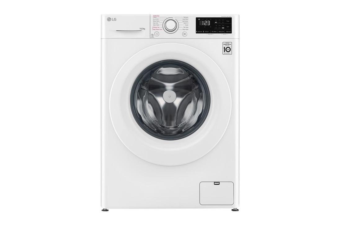 LG 10.5 kg Pyykinpesukone(Valkoinen) - Steam, Energialuokka A, AI DD™, Smart Diagnosis™, FV34JNS0A, FV34JNS0A
