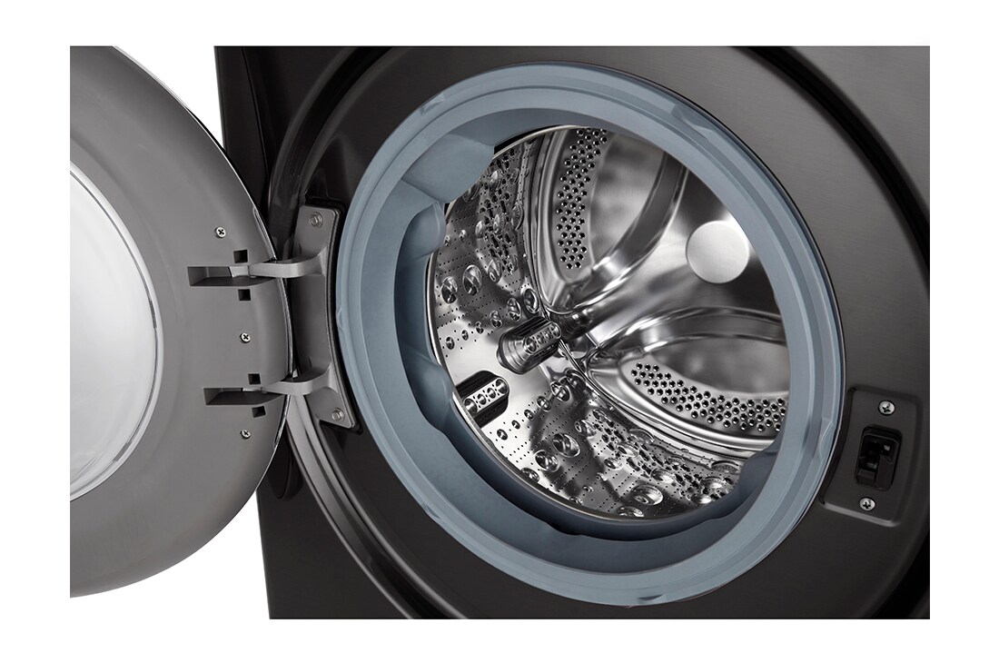 LG 10.5 kg / 7 kg Kuivaava pesukone(Musta) - Auto Dose, Steam, Energialuokka E, TurboWash™360, AI DD™ , Smart Diagnosis™ - Wi-Fi-yhteys, CV90J7S2BA, thumbnail 3