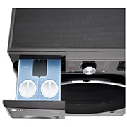 LG 10.5 kg / 7 kg Kuivaava pesukone(Musta) - Auto Dose, Steam, Energialuokka E, TurboWash™360, AI DD™ , Smart Diagnosis™ - Wi-Fi-yhteys, CV90J7S2BA, thumbnail 6