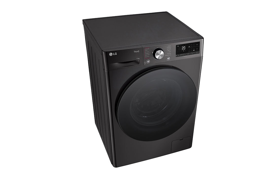 LG 11 kg Pyykinpesukone(Musta) -  Steam, Energialuokka A, TurboWash360™, AI DD™, Smart Diagnosis™ - Wi-Fi-yhtey, Top_Left_Perspective_Drawer, FV94ENS2QN, thumbnail 8