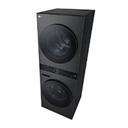 LG  12 kg / 10 kg WashTower(Musta) - Energialuokka A/C, Steam, TurboWash™360, AI DD™, Dual Inverter Heatpump™, WT1210BBF_TopRightPerspective, WT1210BBF, thumbnail 15