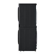 LG  12 kg / 10 kg WashTower(Musta) - Energialuokka A/C, Steam, TurboWash™360, AI DD™, Dual Inverter Heatpump™, WT1210BBF_Side, WT1210BBF, thumbnail 17