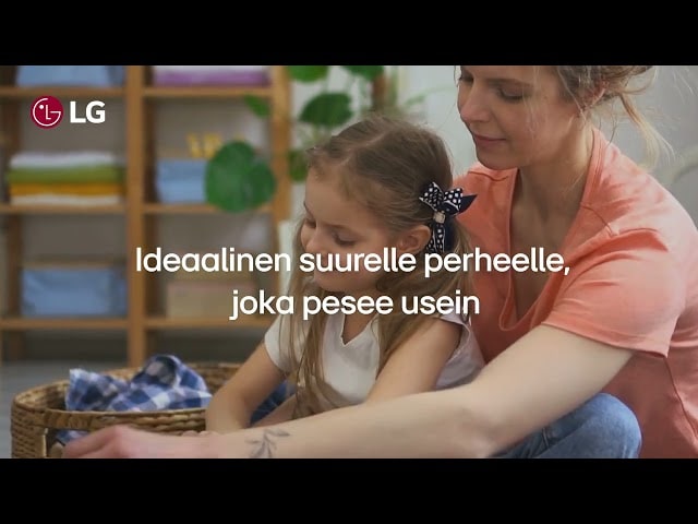 LG  12 kg / 10 kg WashTower(Musta) - Energialuokka A/C, Steam, TurboWash™360, AI DD™, Dual Inverter Heatpump™, play video, WT1210BBF, thumbnail 1