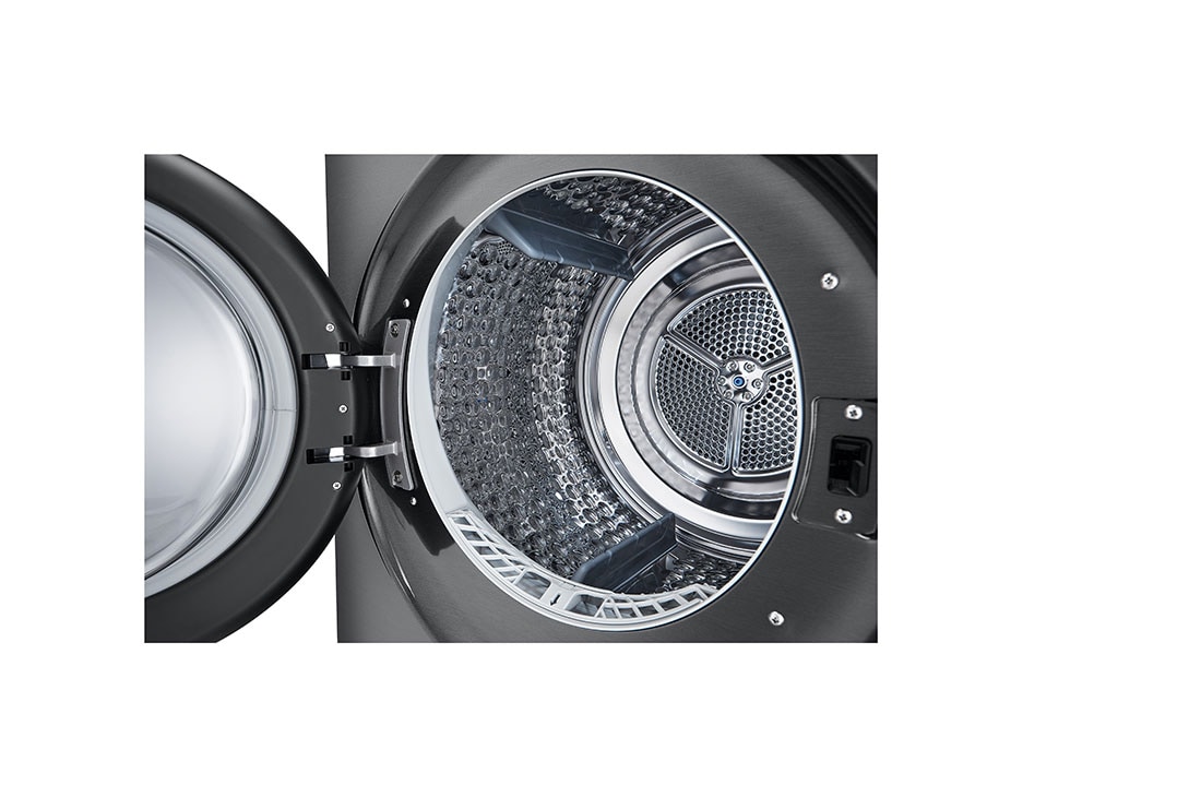 LG  12 kg / 10 kg WashTower(Musta) - Energialuokka A/C, Steam, TurboWash™360, AI DD™, Dual Inverter Heatpump™, WT1210BBF_Drum_Dryer, WT1210BBF, thumbnail 7