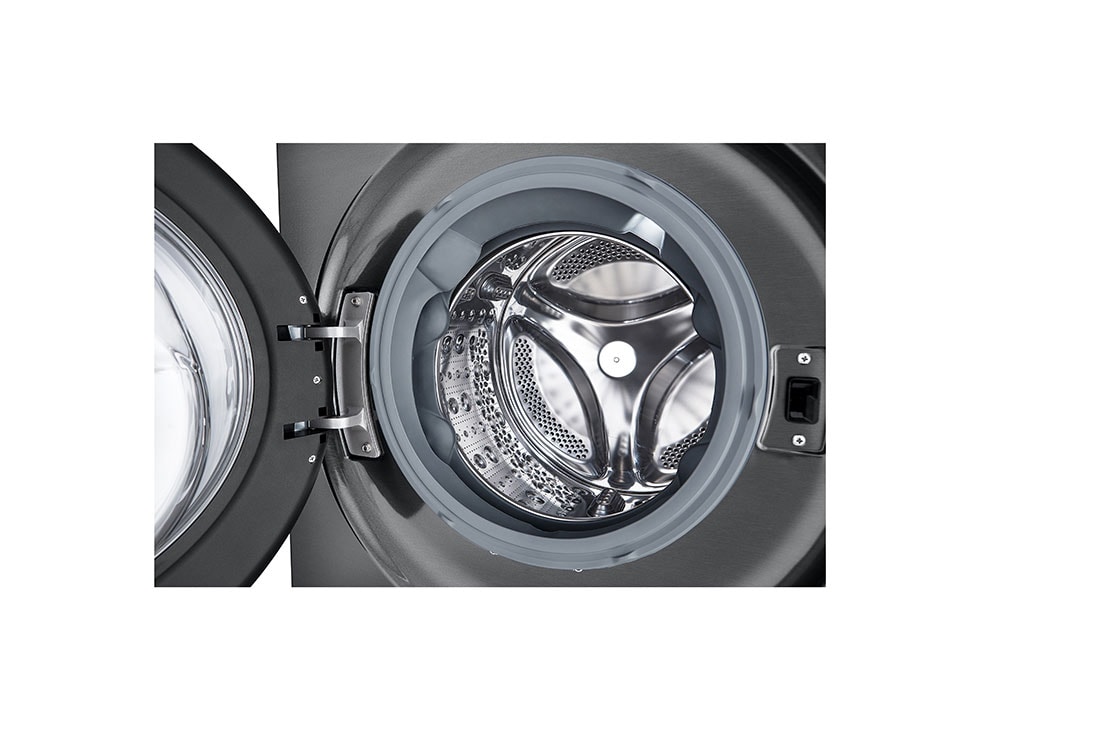LG  12 kg / 10 kg WashTower(Musta) - Energialuokka A/C, Steam, TurboWash™360, AI DD™, Dual Inverter Heatpump™, WT1210BBF_Drum_Washer, WT1210BBF, thumbnail 8