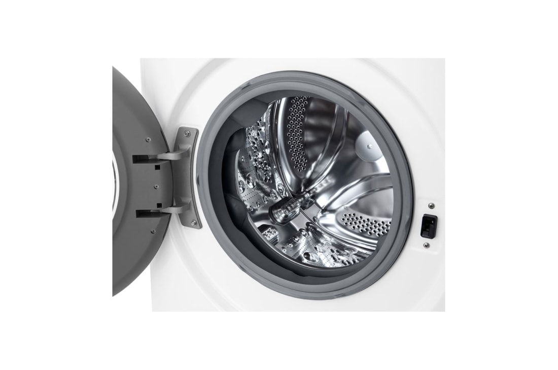 LG 9 kg Pyykinpesukone(Valkoinen) - Steam, Energialuokka A, TurboWash360™, AI DD™, Smart Diagnosis™ , Drum view, F4Y5VYP6WY, thumbnail 3